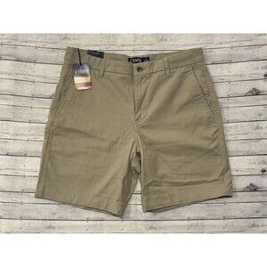Chaps Ralph Lauren Mens Stretch Chino Shorts Sz 34 Brown Khaki 9” Inseam NEW NWT